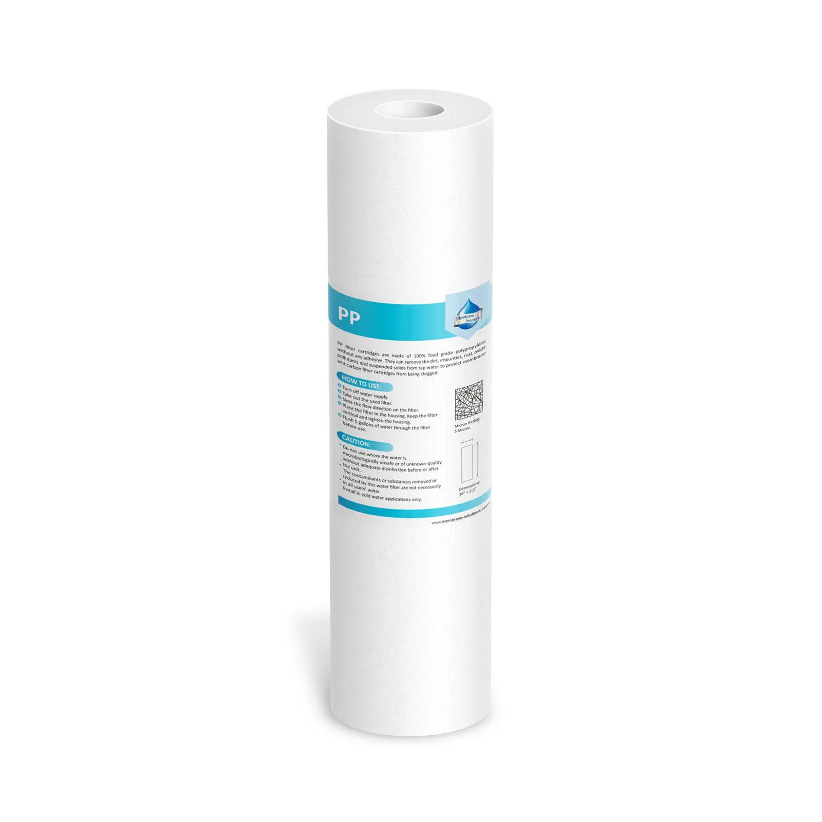 10"x 2.5" Melt-Blown Sediment Water Filter Replacement Polypropylene Cartridge