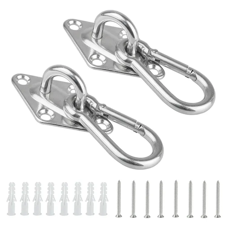 2 PCS 6mm 316 Stainless Steel Sand Bag Ceiling Hook Heavy Duty Swing Hangers