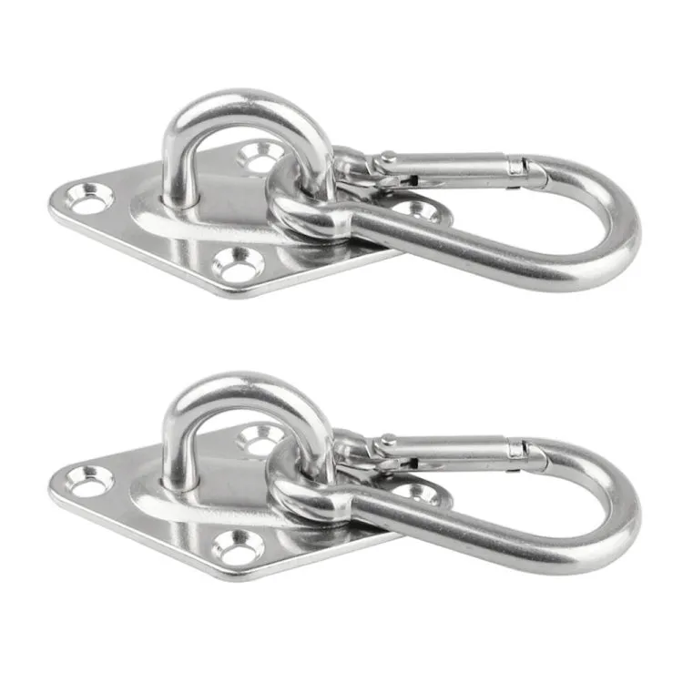 2 PCS 6mm 316 Stainless Steel Sand Bag Ceiling Hook Heavy Duty Swing Hangers