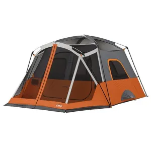 6P Straight Wall Cabin Tent w/ Screen Room