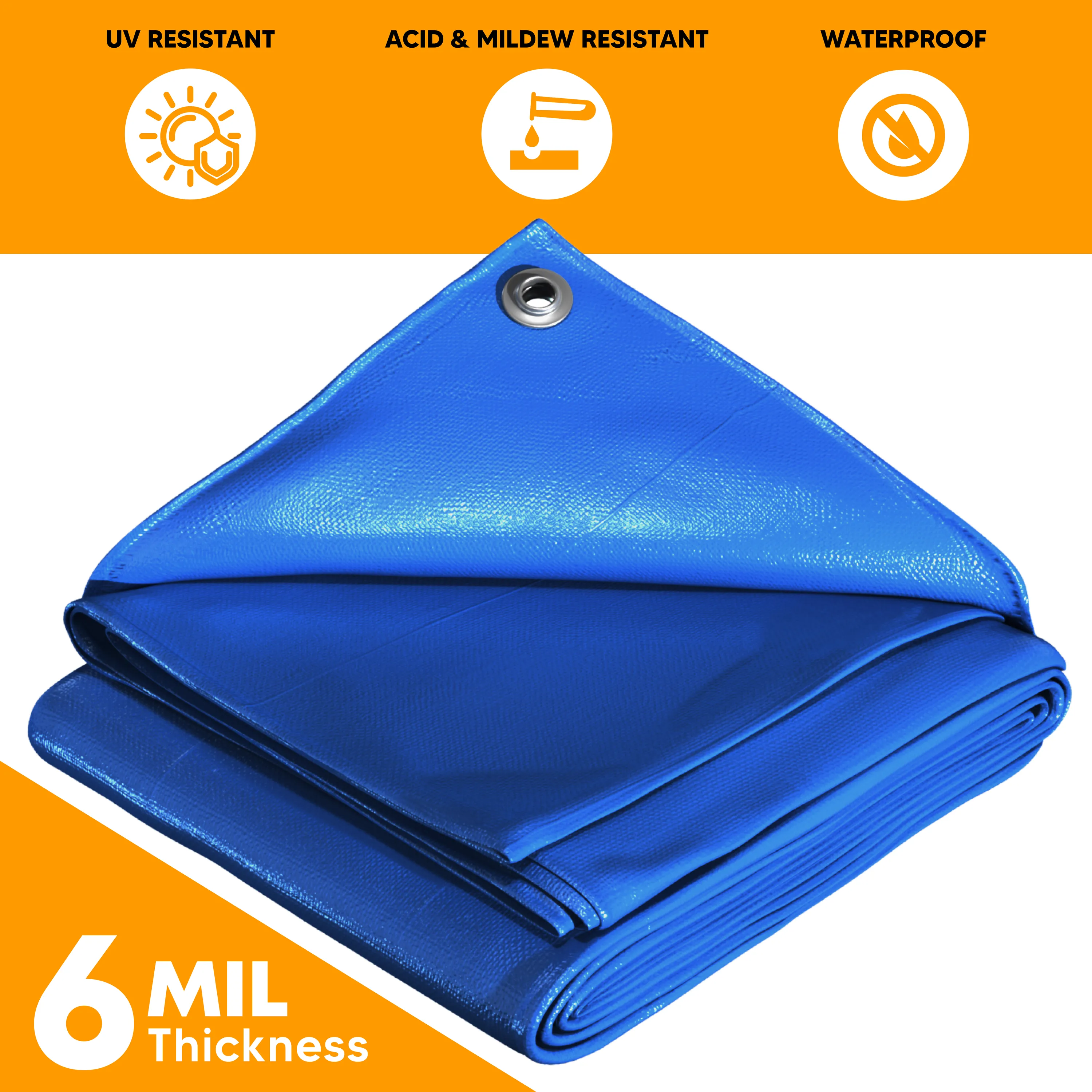 Blue Poly Tarp 25' x 25'