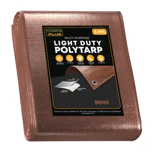 Brown Poly Tarp 18' x 24'