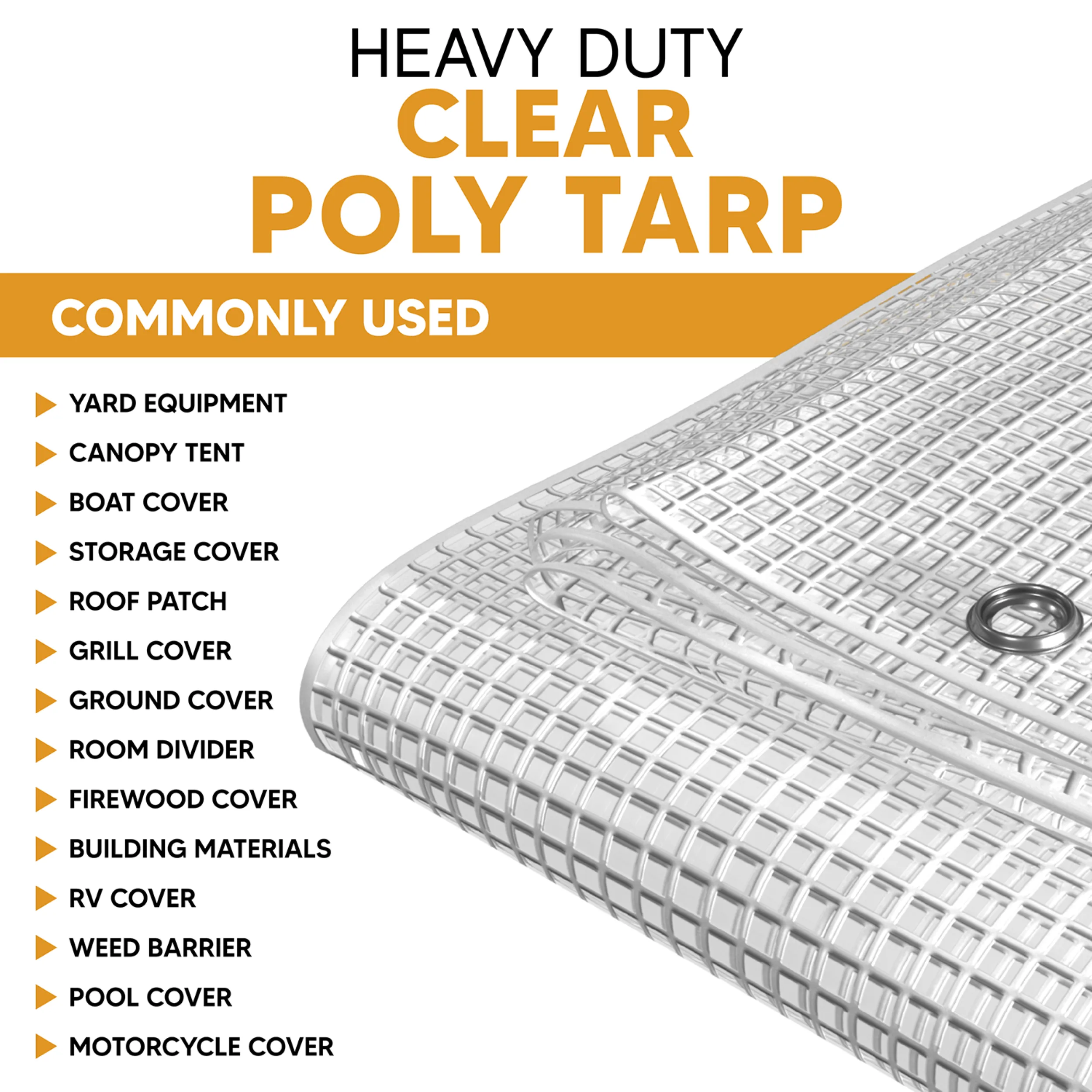 Clear Poly Tarp 10' x 12'