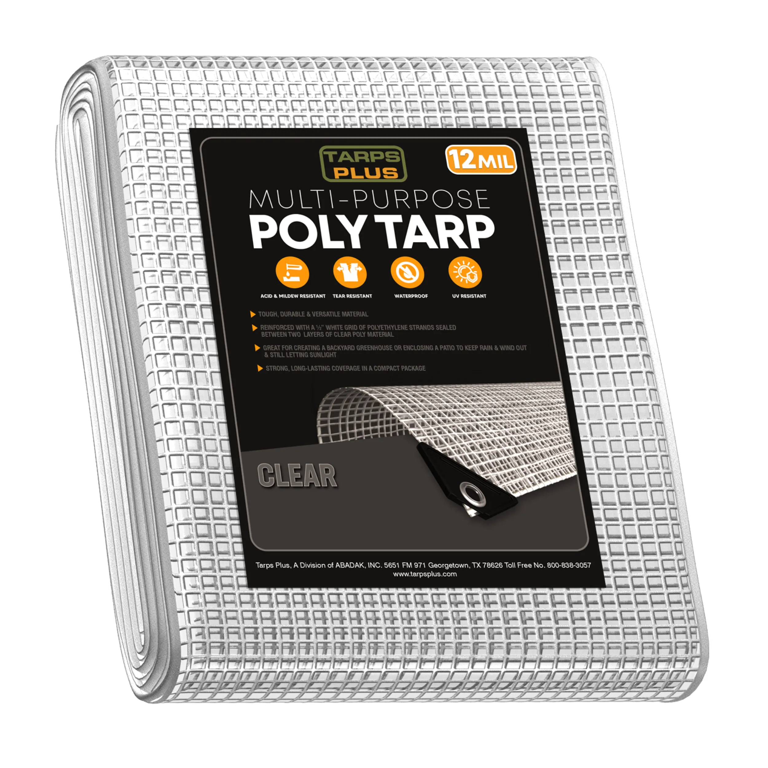 Clear Poly Tarp 14' x 20'