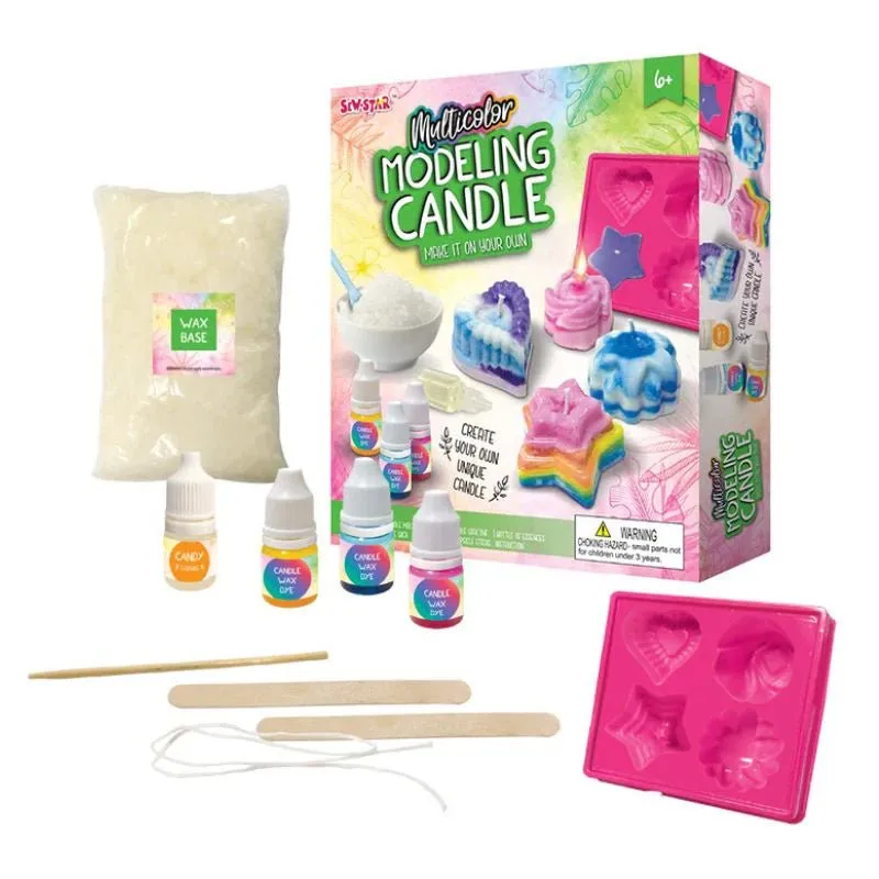 DIY Multicolor Modeling Candle Kit