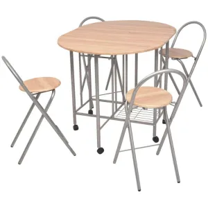 Five Piece Folding Dining Set MDF