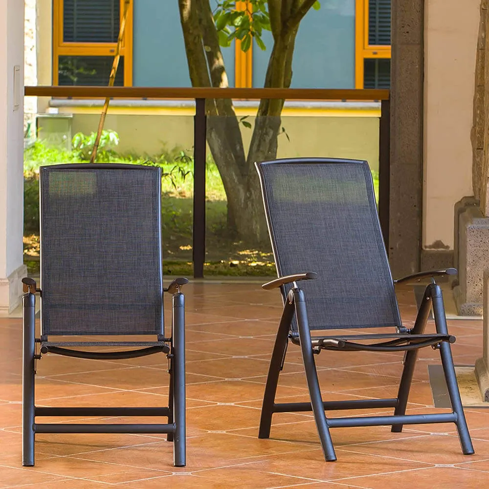 Folding Patio Chairs Set of 2