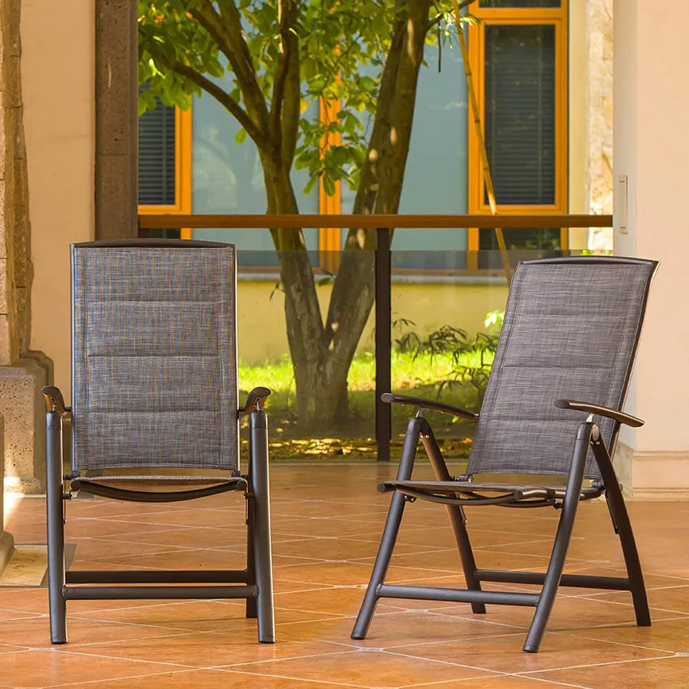 Folding Patio Chairs Set of 2