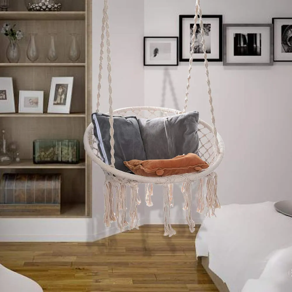 Handmade Hanging Cotton Rope Macrame Swing Chair - KCPer