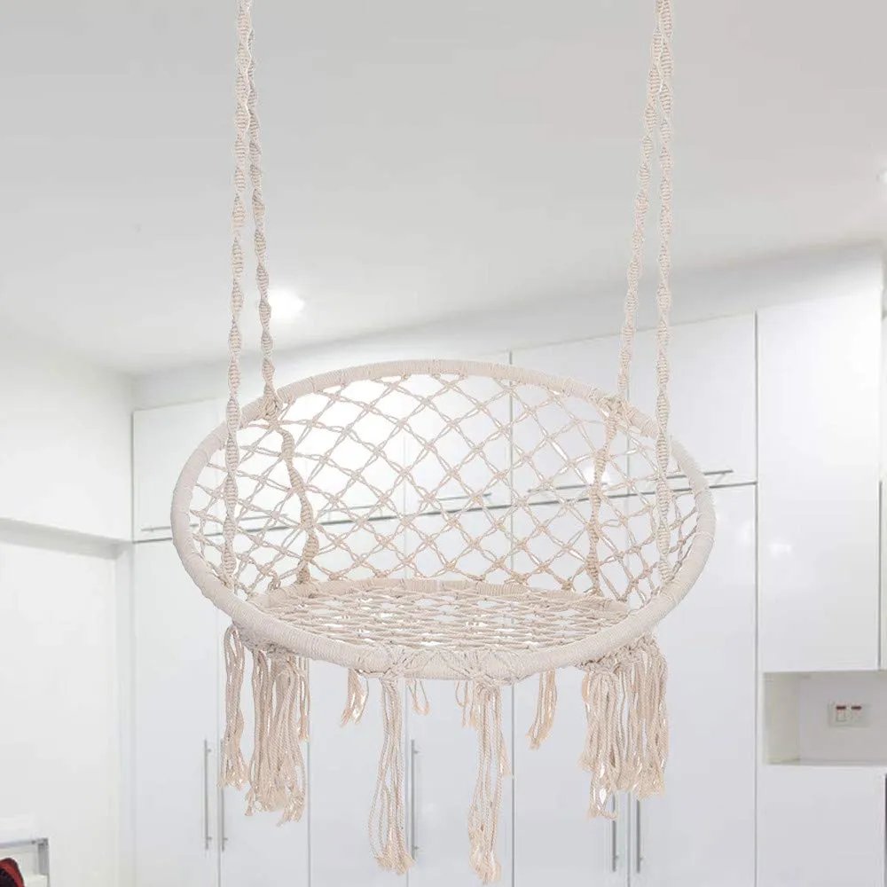 Handmade Hanging Cotton Rope Macrame Swing Chair - KCPer