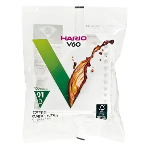 Hario V60 100Pcs White Paper Filters Bulk