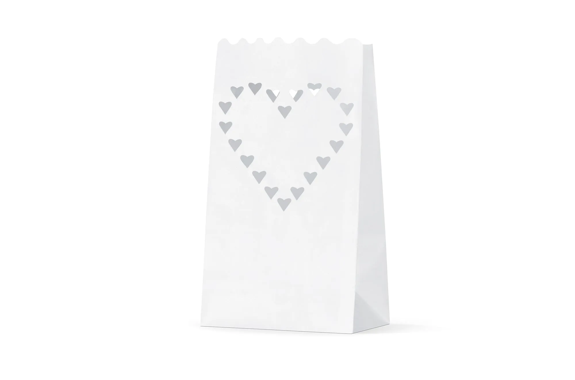 Heart Candle Bag Lanterns Pack 10