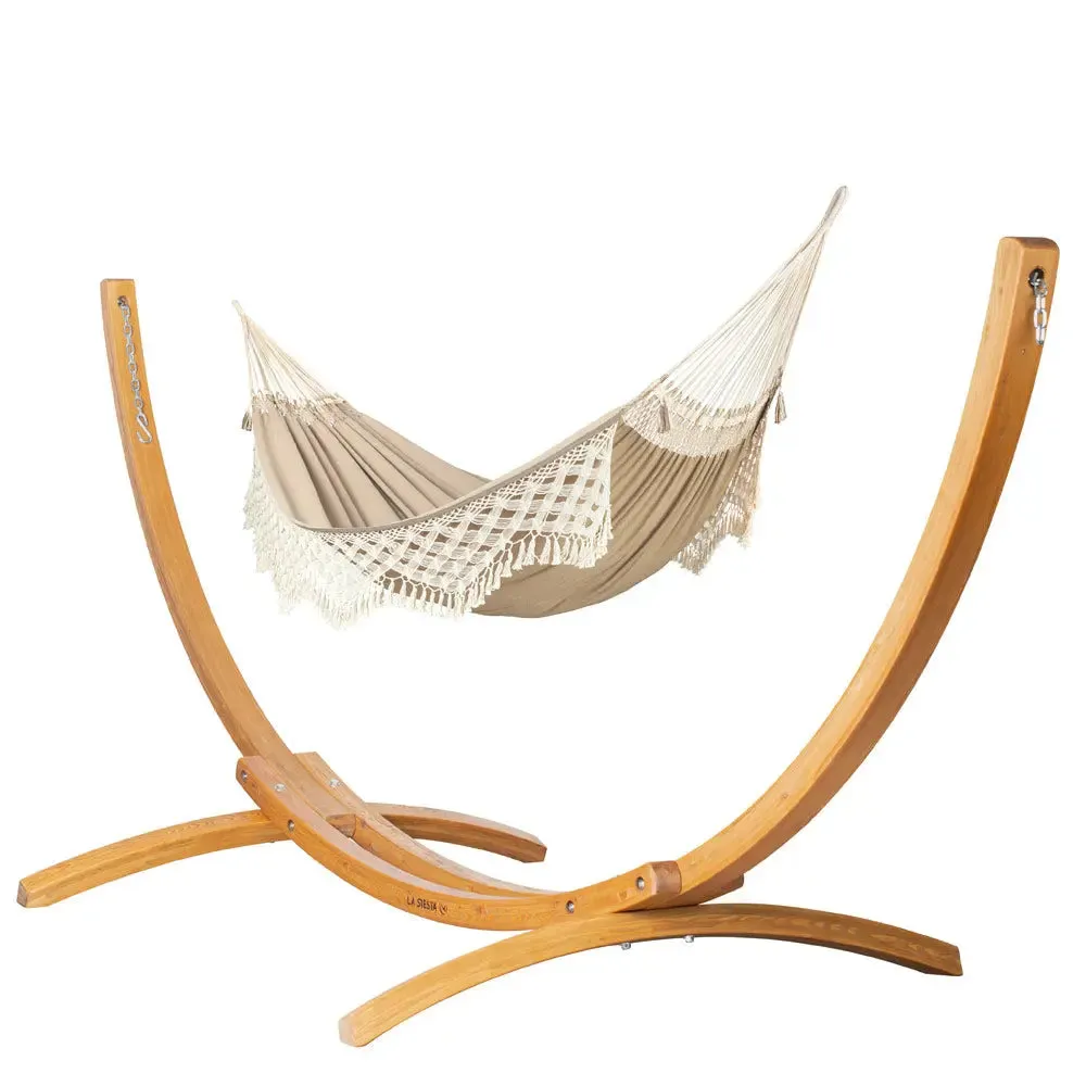 LA SIESTA Bossanova Kingsize Hammock with Wooden Stand (W 180 cm)