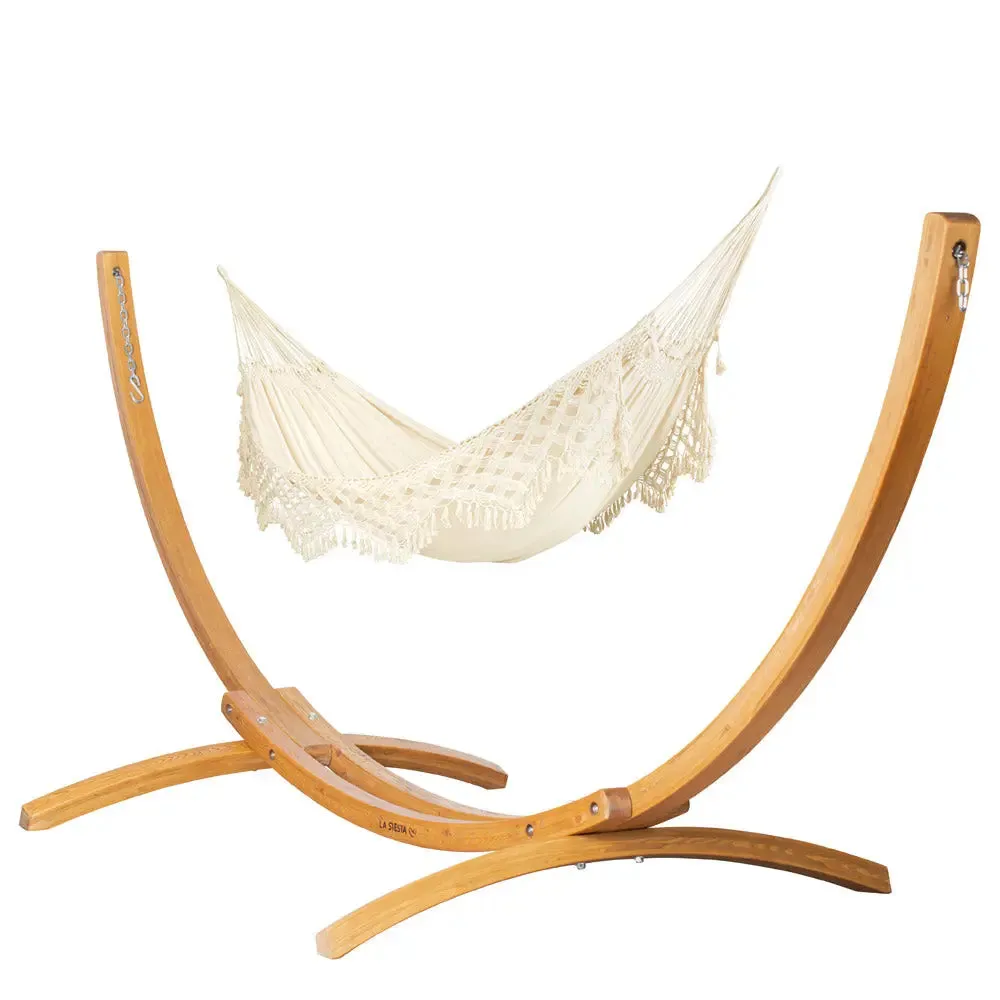 LA SIESTA Bossanova Kingsize Hammock with Wooden Stand (W 180 cm)