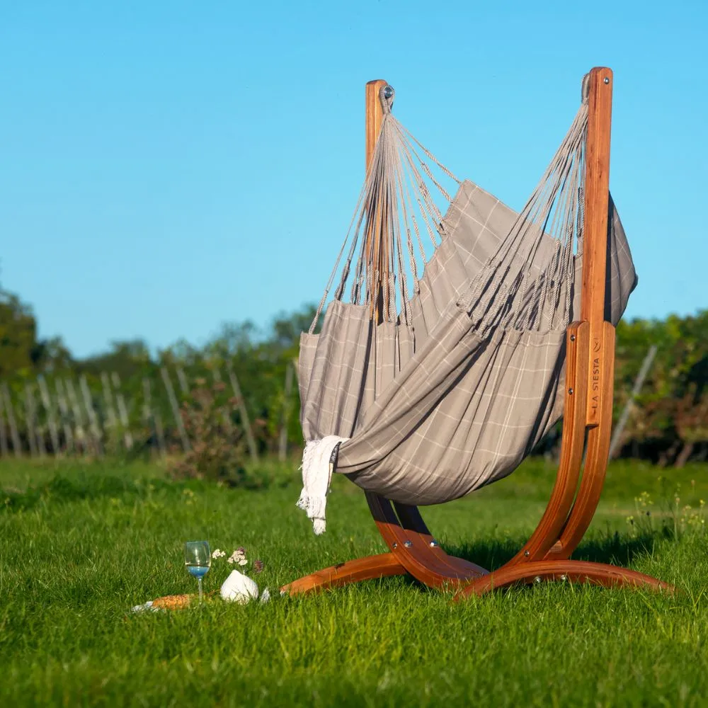 LA SIESTA Udine Outdoor Hammock Chair with Wooden Stand (W 115 cm)