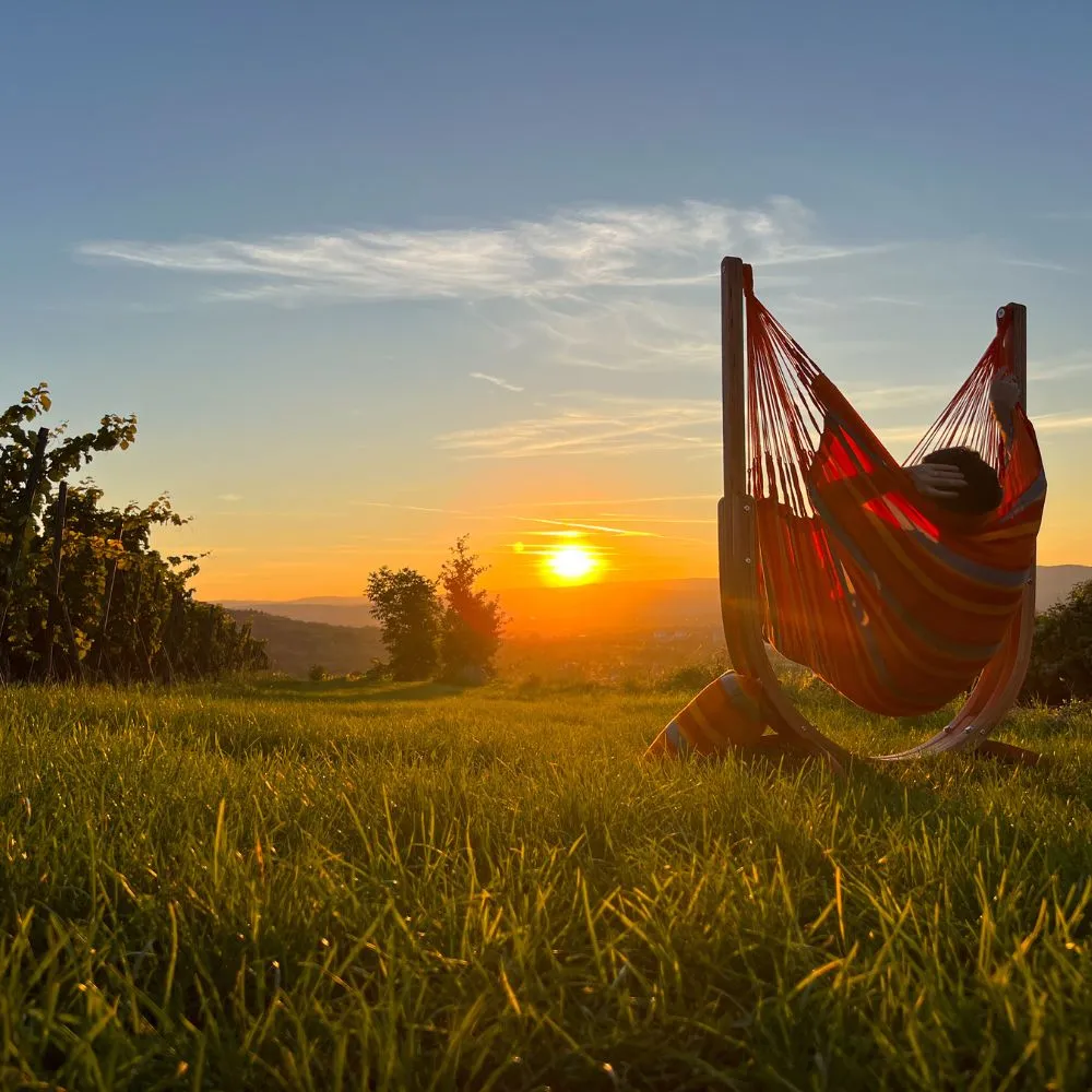 LA SIESTA Udine Outdoor Hammock Chair with Wooden Stand (W 115 cm)