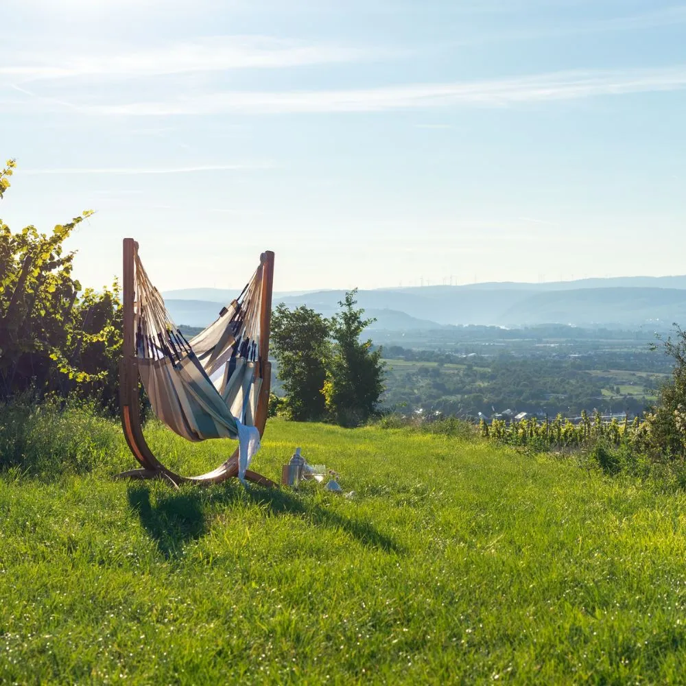 LA SIESTA Udine Outdoor Hammock Chair with Wooden Stand (W 115 cm)