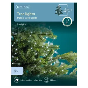 Lumineo 672 Cool White Micro LED Tree Lights (2.1m)