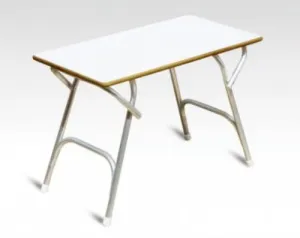 Marine grade Plywood covered with White Formica Boat Table 61x 88x70cm -M400HFT