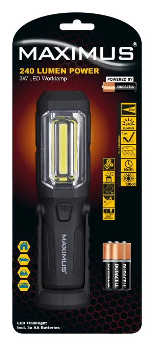 Maximus LED Worklamp 3W 1W 240 60lm