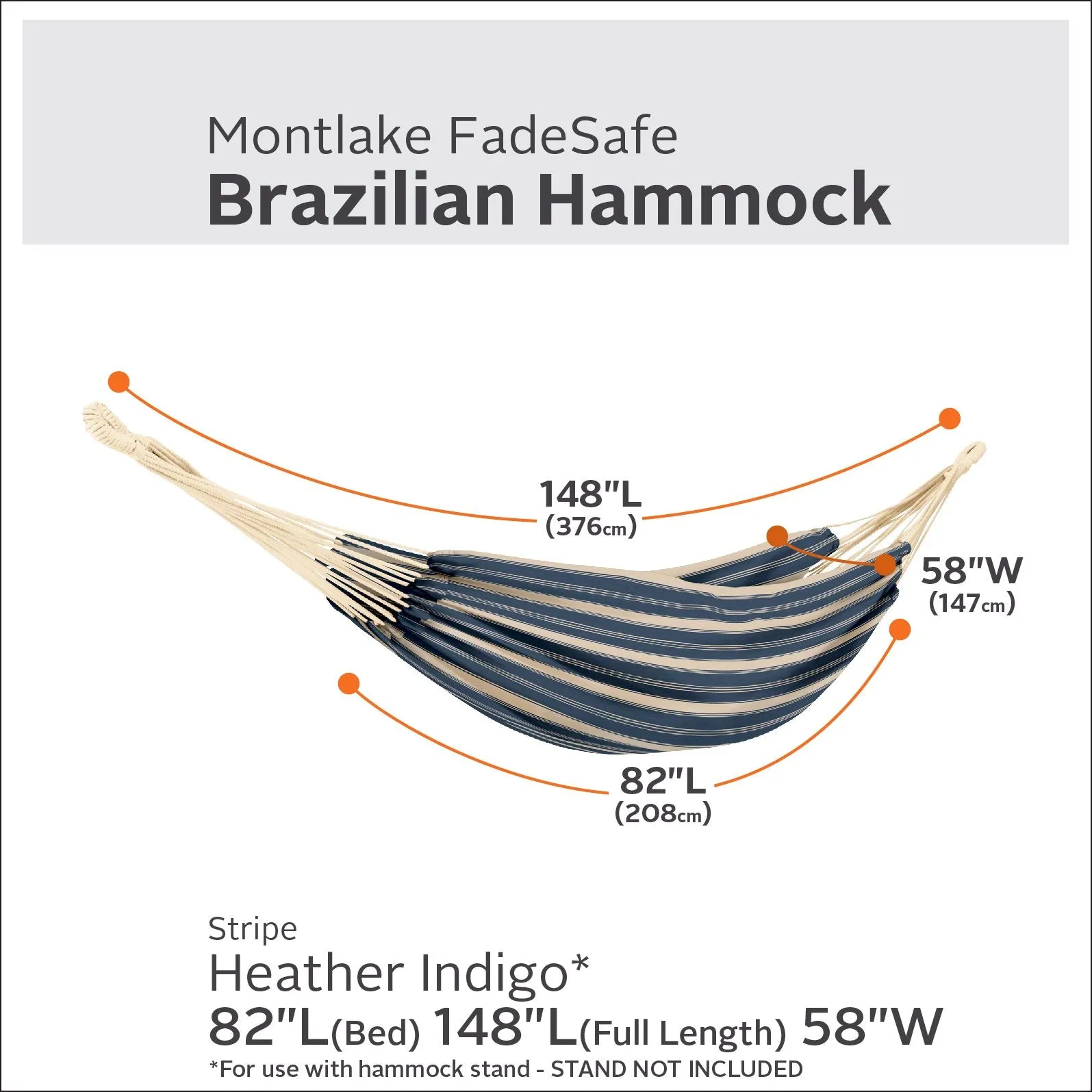 Montlake Fade Brazilian Hammock - Classic Accessories