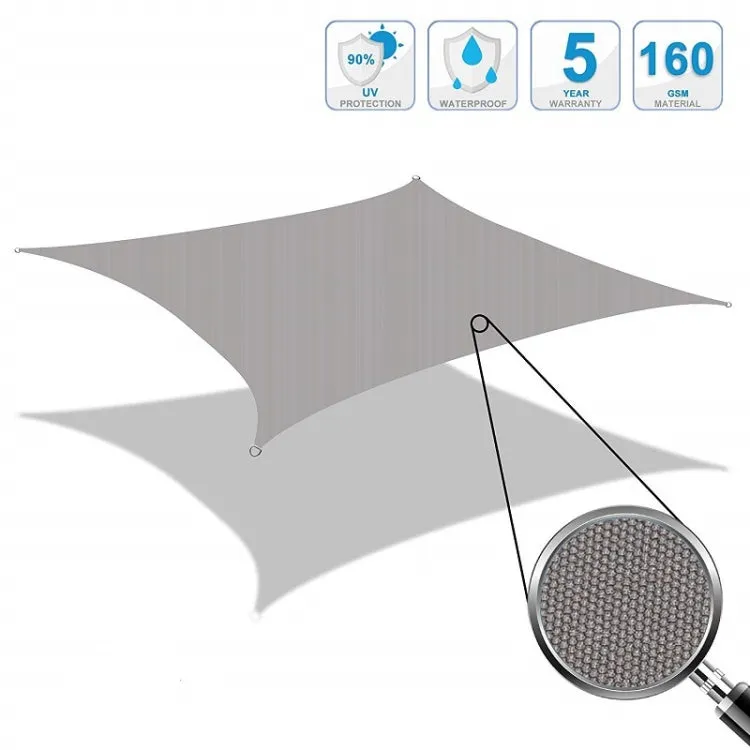 Outdoor Garden Sunshade Sail Waterproof Anti-UV Canopy, Size: 2.5m x 3m(Gray)