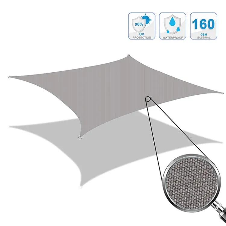 Outdoor Garden Sunshade Sail Waterproof Anti-UV Canopy, Size: 2m x 3m(Gray)