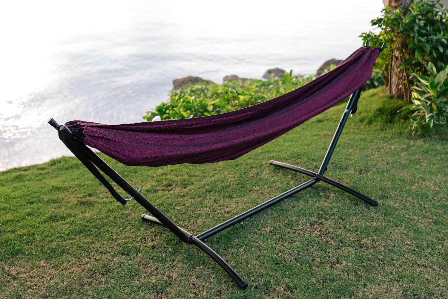 Premium Brazilian Style Double Hammock with Universal Stand