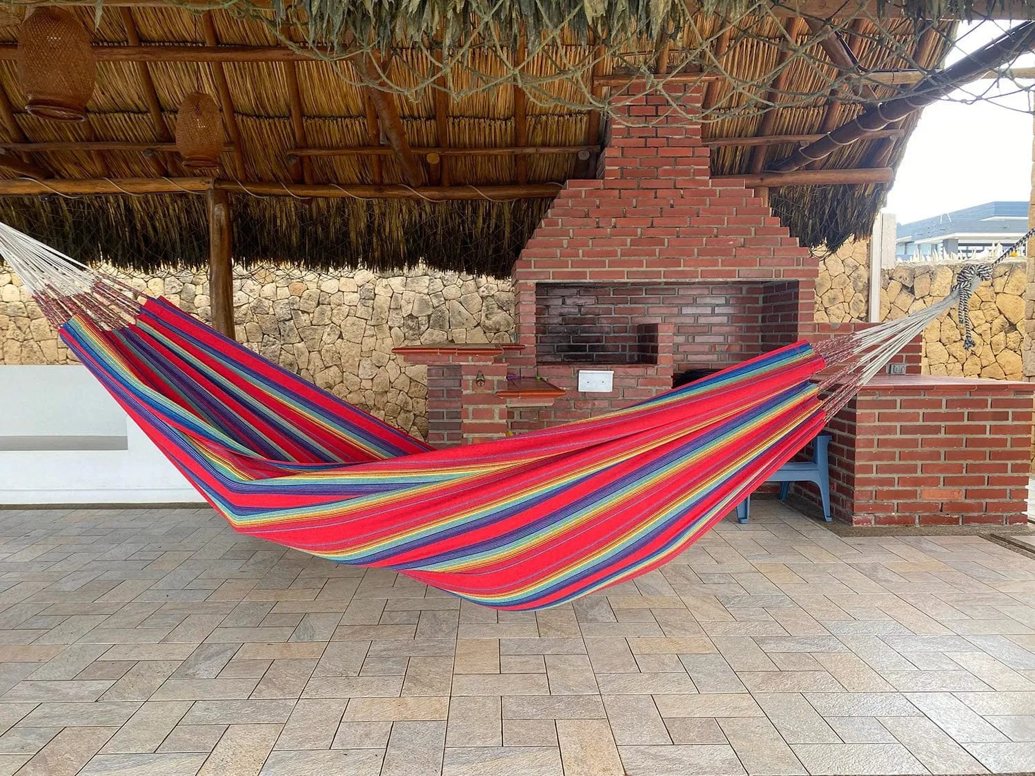 Premium Brazilian Style Double Hammock with Universal Stand