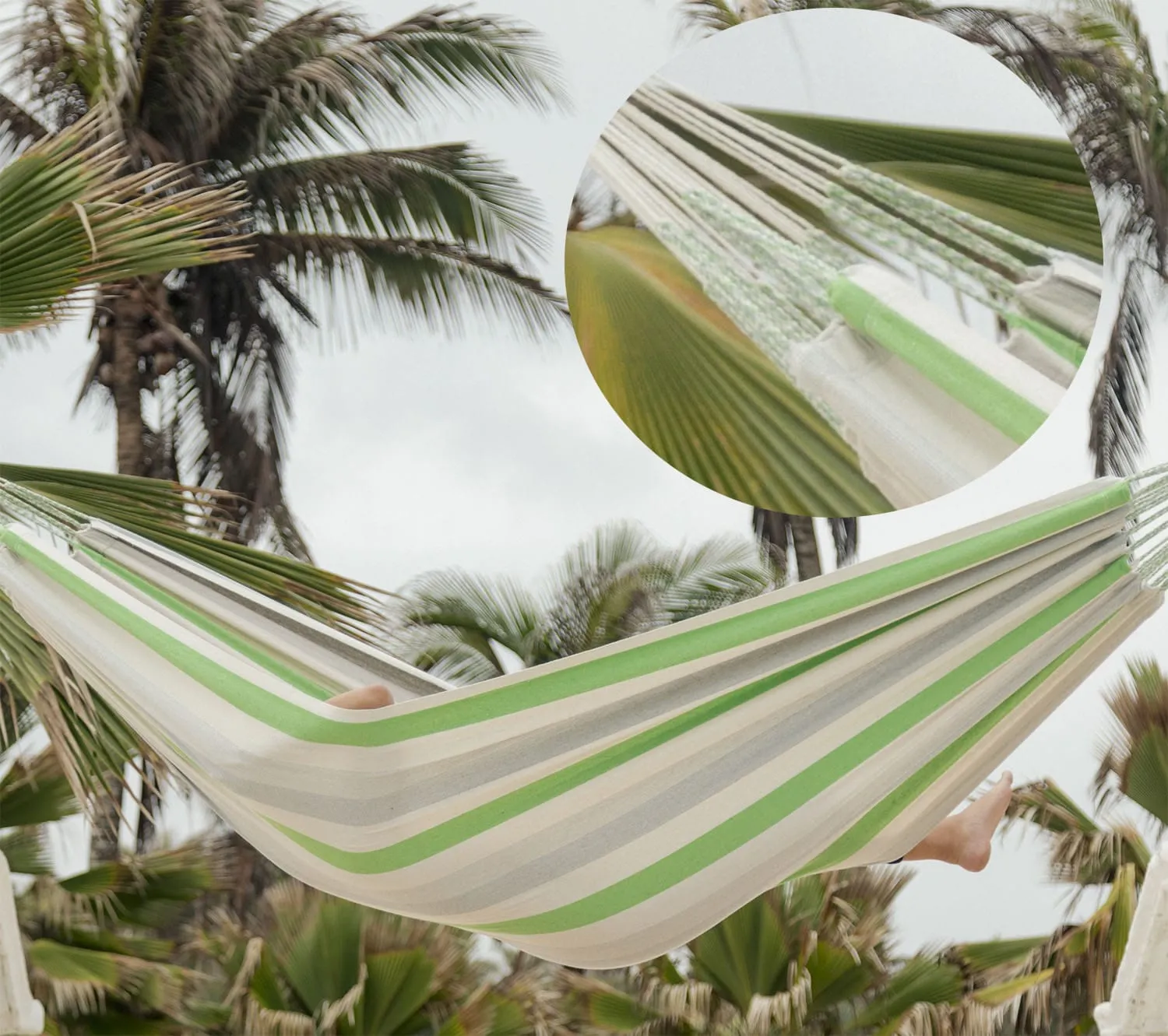 Premium Brazilian Style Double Hammock with Universal Stand