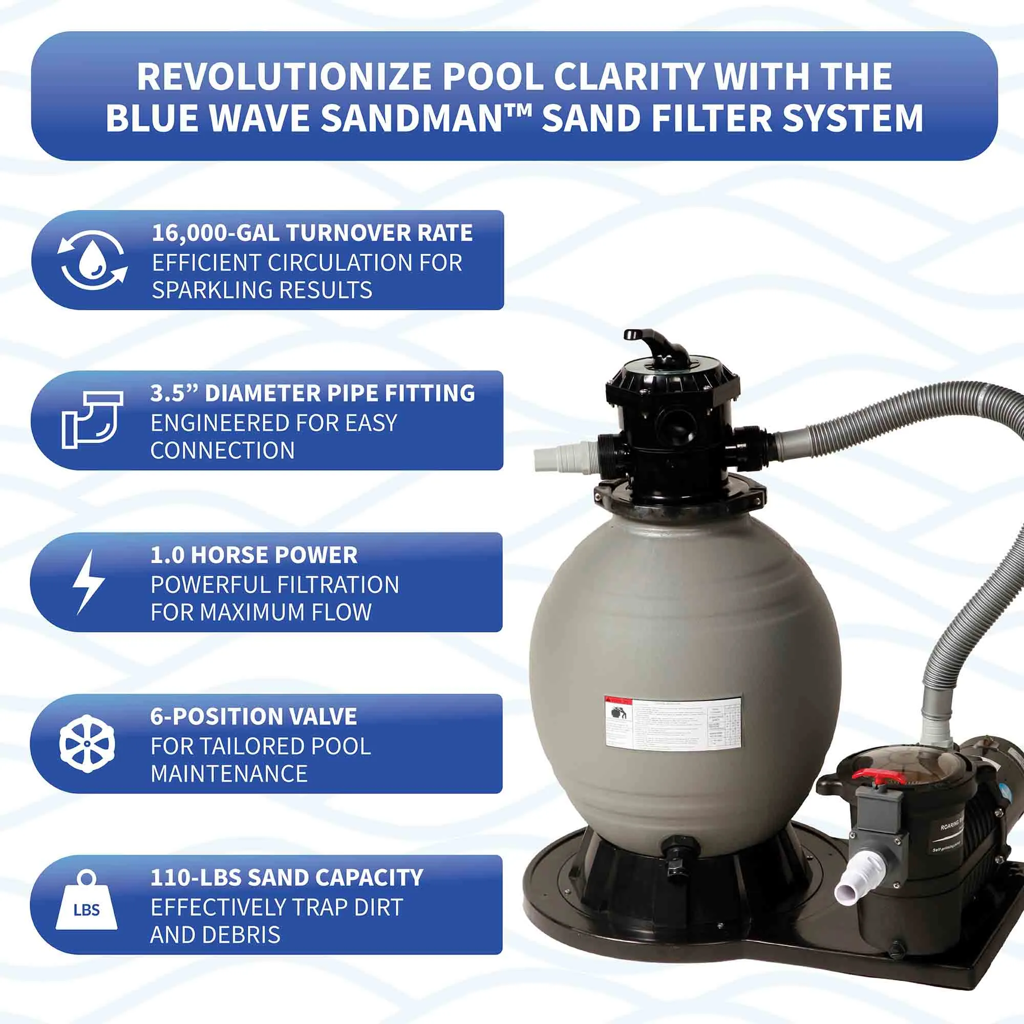 Sandman® Sand Filter System for Above-Ground Pools