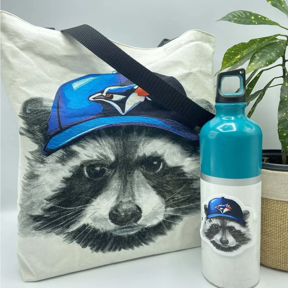 The Doodle Diary Tote Bag - Blue Jays Raccoon