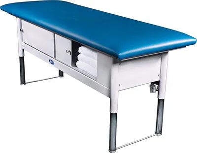 Tri W-G Treatment Table, Motorized Hi-Lo 3 section, elevated center, 27" x 76", w/ casters