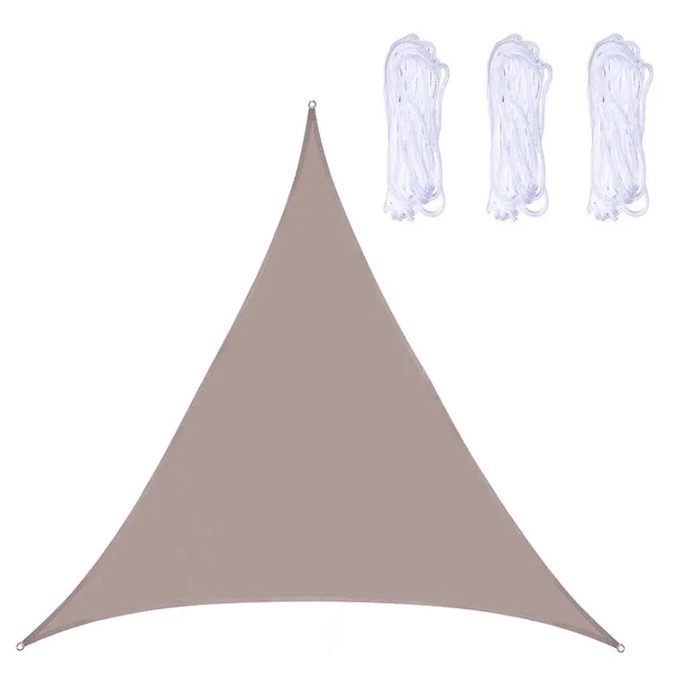 Triangle Outdoor Garden Sunshade Sail Waterproof Anti-UV Canopy, Size: 3m x 3m x 3m(Khaki)