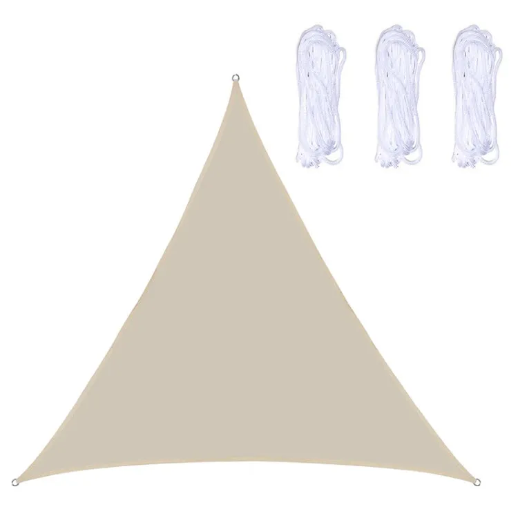 Triangle Outdoor Garden Sunshade Sail Waterproof Anti-UV Canopy, Size: 6m x 6m x 6m(Beige)