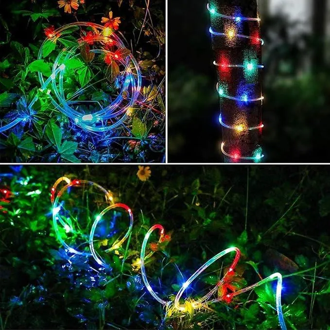 Waterproof Outdoor String Lights Solar Powered String Lights  8 Modes Fairy Lights Outdoor Decoration Lighting for Garden.Christmas Decoration.