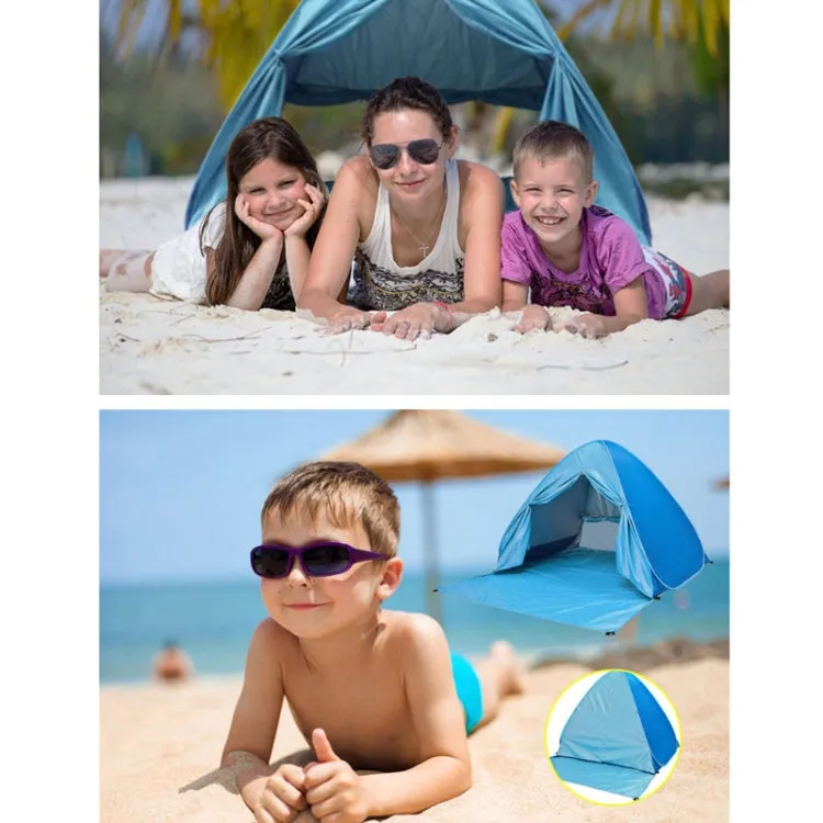 With Curtain Automatic Instant Pop Up Tent Potable Beach Tent, Size:  200x165x130cm(Orange with Yellow)