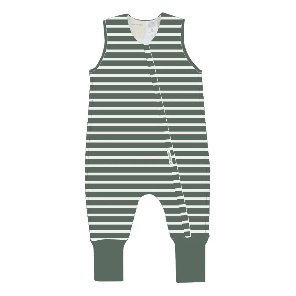 Woolbabe - Wool Winter Sleep Suit - Fern Stripe