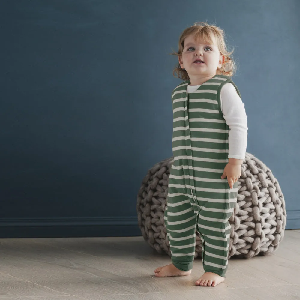 Woolbabe - Wool Winter Sleep Suit - Fern Stripe